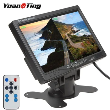 

YuanTing Dual Split Monitor 7’’ HD Screen LCD Video Displays for Home CCTV Surveillance Security System for Car Backup Camera