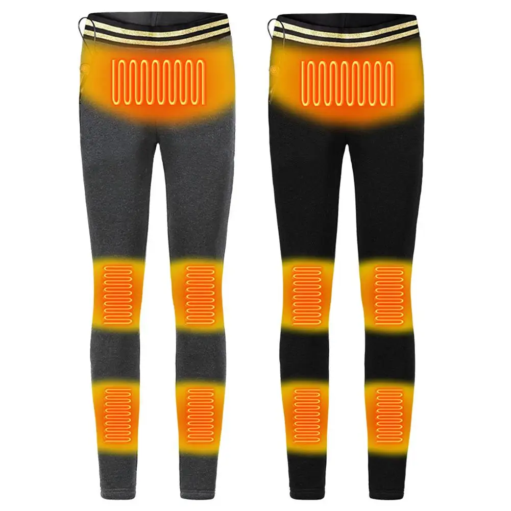 Warm Pants Electric Heated USB Power Base Adjustable Heating Insulated Elastic Trousers Legging Winter For Women Outdoor Hiking | Спорт и