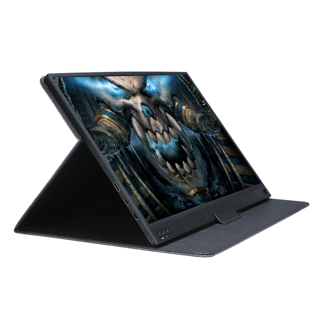 T-bao портативный монитор 1920x1080 HD ips 15,6-дюймовый дисплей сенсорный экран монитор 8000 мАч аккумуляторная батарея с кожаным чехлом