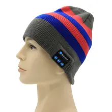 Одноцветная Беспроводная умная музыкальная шапка эластичная Мужская и женская хлопковая трикотажная спортивная шапка для бега Зимние теплые наушники