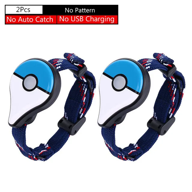 2Pcs Blue White Авто Catch ForPokemon GO Plus bluetooth-браслет Интерактивная фигурка игрушки для PND Switch forPokemon Go Plus - Цвет: 2Pcs Blue White