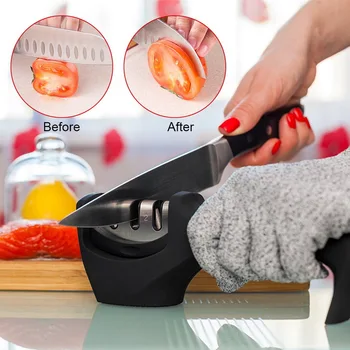 

Knife Sharpener 3 Stages Professional Kitchen Sharpening Stone Grinder knives Whetstone Tungsten Diamond Ceramic Sharpener Tool