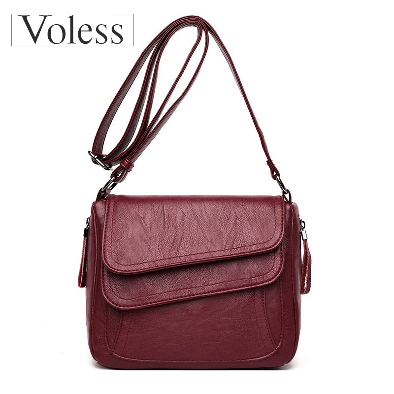 

High Quality Soft Leather Luxury Handbags Women Bags Designer Woman Messenger Shoulder Crossbody Bags for Women 2019 Sac A Main