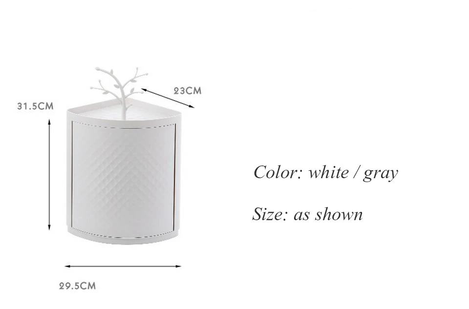 Вращающаяся стойка для хранения косметики, угловой настенный контейнер для отделки мусора, водонепроницаемый контейнер для ванной комнаты