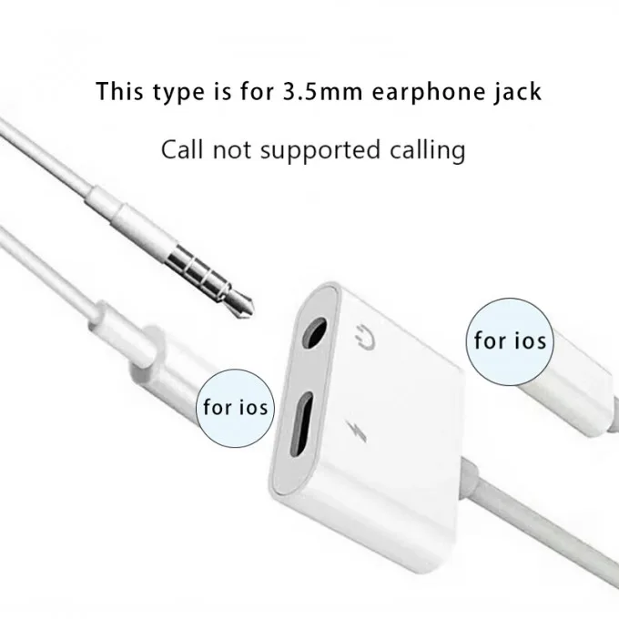 Телефонный адаптер 2 в 1 кабель для Apple iPhone XS MAX XR X 7 8 Plus IOS 12 3,5 мм разъем адаптер для наушников Aux кабель сплиттер