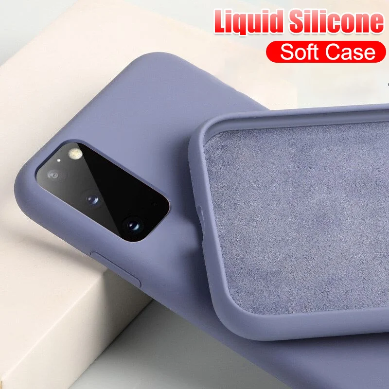 Liquid Silicone Soft Case For Samsung Galaxy S20 Ultra Note 10 Plus 9 8 S10 S10E S9 S8 Full Shockproof Cover Protective Cases Liquid Silicone Soft Case For Samsung Galaxy S20 Ultra Note 10 Plus 9 8 S10 S10E S9 S8 Full Shockproof Cover Protective Cases