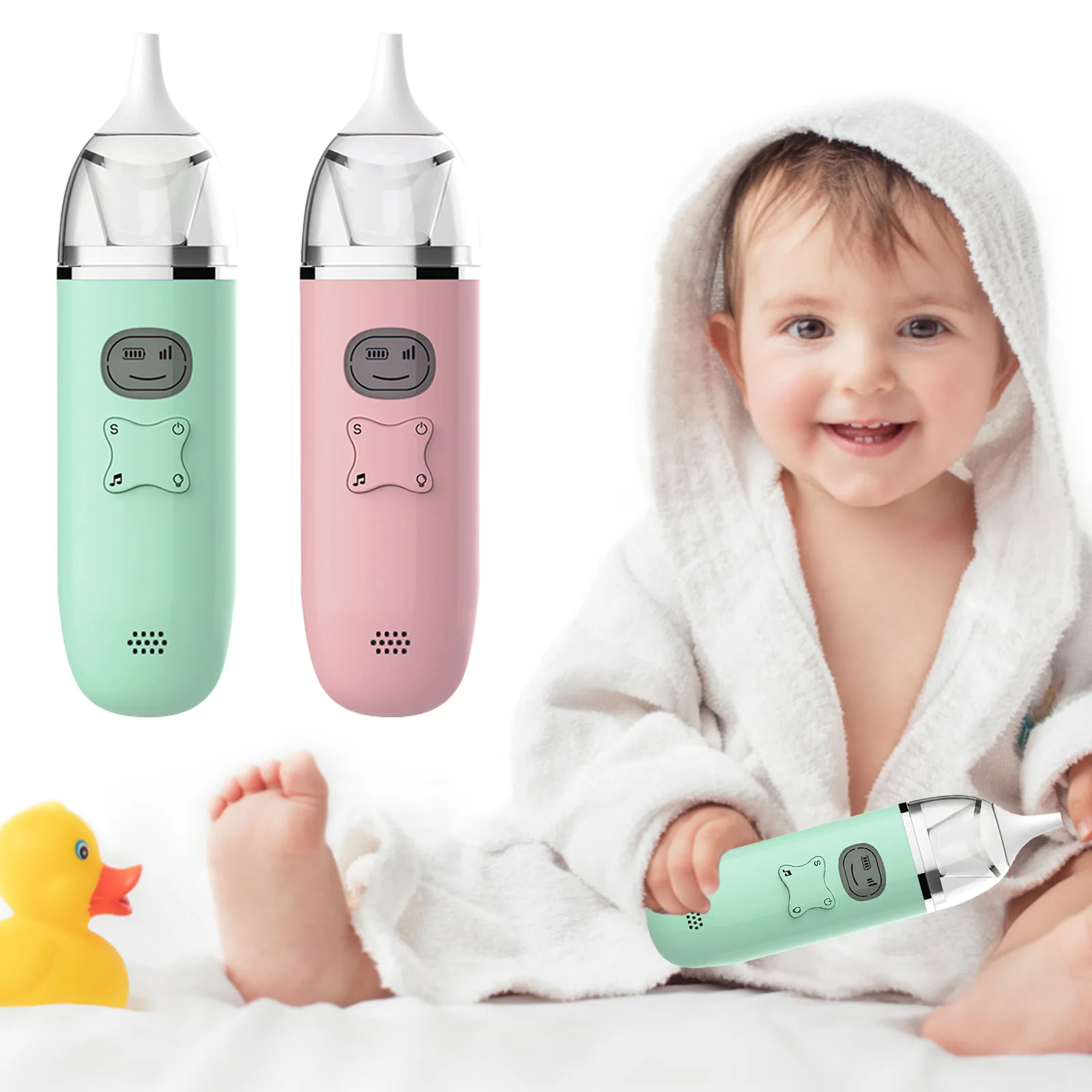 Aspirador nasal para bebé, aspirador nasal eléctrico para bebé, chupador  automático para bebés, removedor de moco alimentado por batería para niños