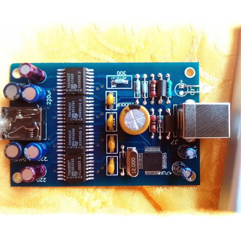 Декодер TZT в сборе Hifi TDA1543 * 4 USB ЦАП-плата внешняя звуковая карта для мобильного