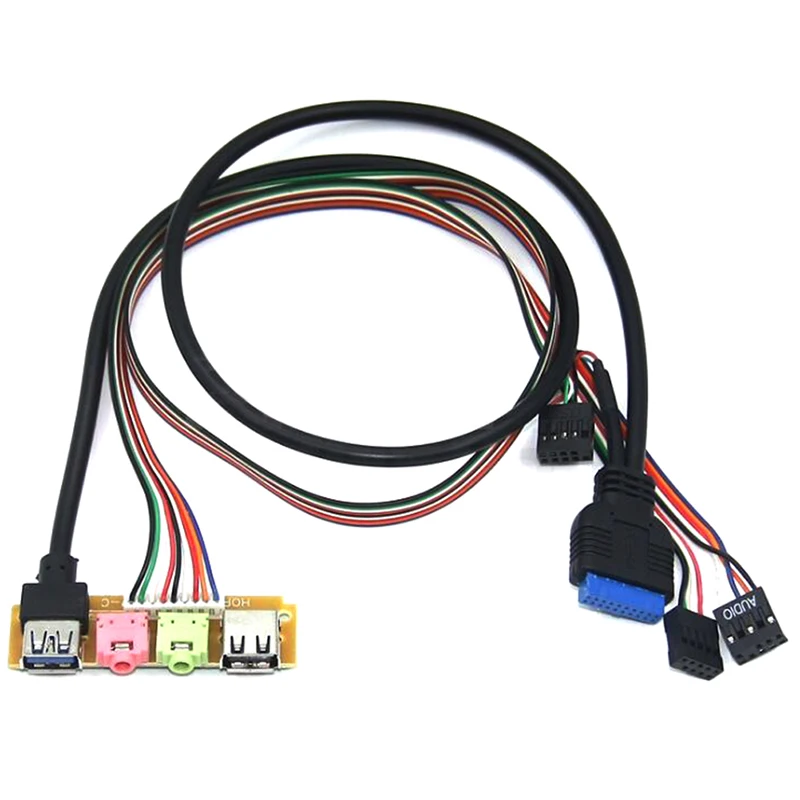 USB 2 0 + 3 порт шасси ПК компьютер чехол аудио Передняя панель сменный кабель 70 см |