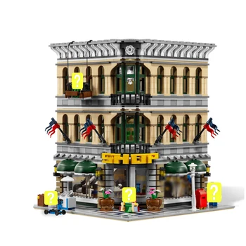 

Building Blocks toy ABS plastic Building Blocks set Department store shopping mall lighting street view building block toy