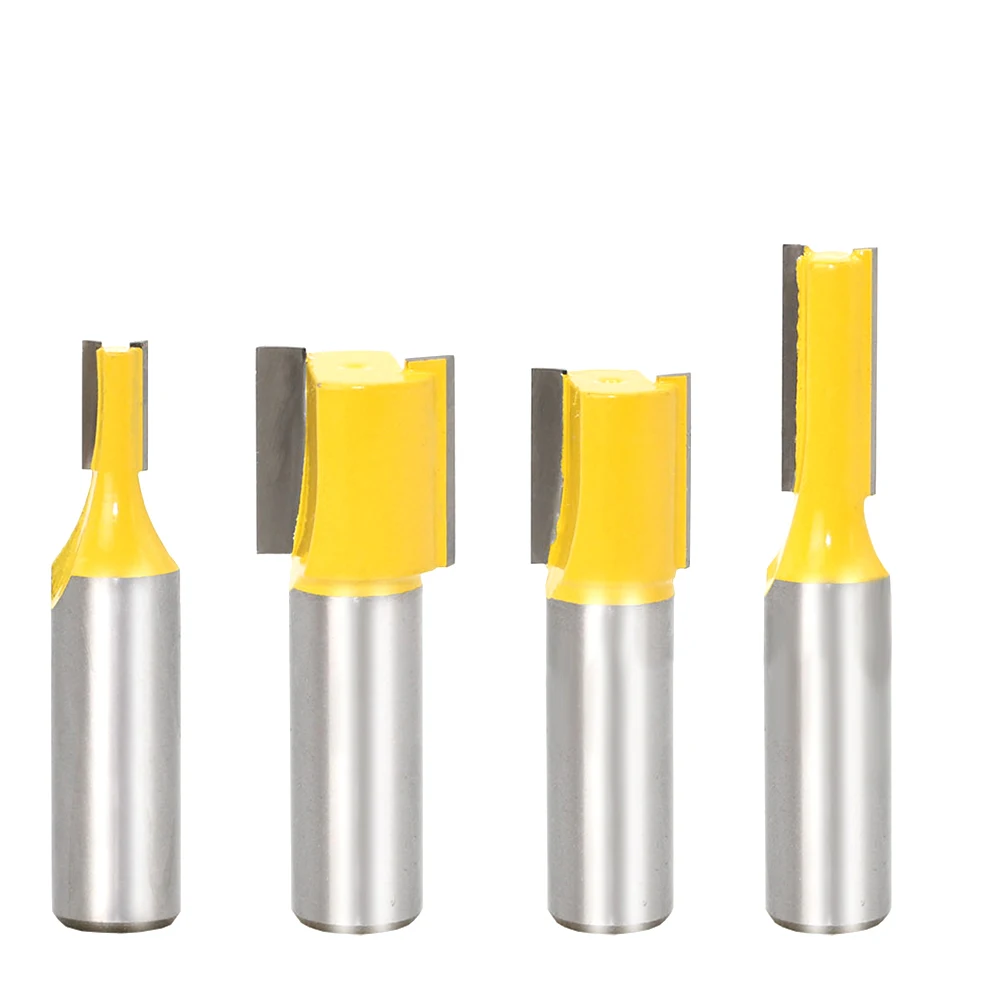 

4Pcs Wood Carving Flush Trim Template Router Bit Carbide CNC End Mill Woodworking Straight Template Trimming Milling Wood Cutter