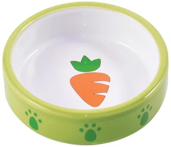 

KERAMIKART bowl for rodents KeramikArt patterned ceramic green