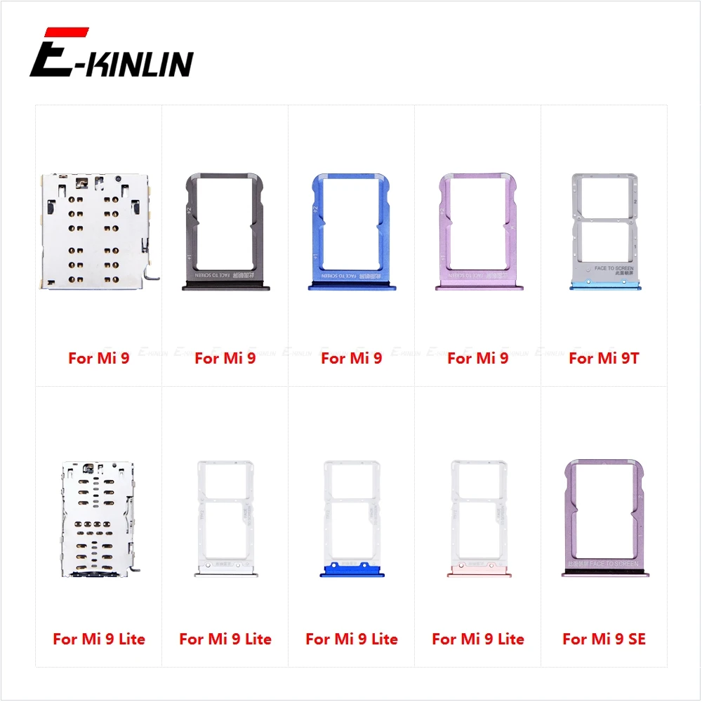 Micro SD Sim Card Tray Socket Slot Adapter Connector Reader For XiaoMi Mi  9T 9 Lite SE Container Holder Replacement Parts|Mobile Phone Flex Cables| -  AliExpress