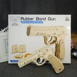 3d quebra cabeça de madeira woodcraft conjunto kit diy jigsaw corte a laser criativo borracha banda arma brinquedos criança presente ideia e5ptg