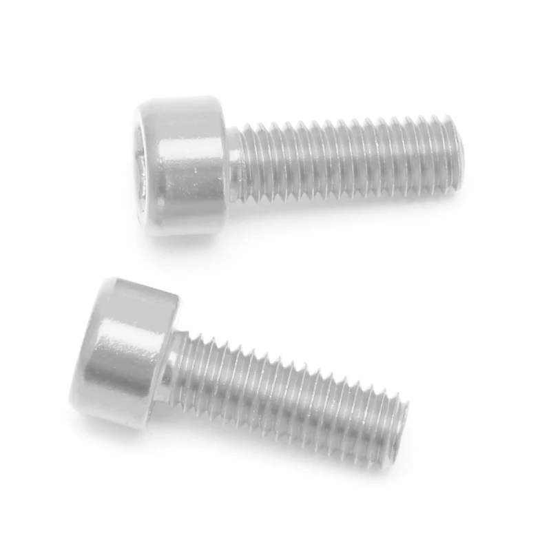 

1 Pair Bike Water Bottle Cage Bolts M5 Aluminium Alloy Hex Socket Tapping Screws Silver