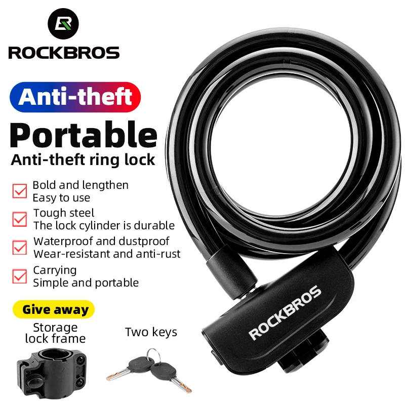 Rockbros Bicycle Lock Portable Anti 