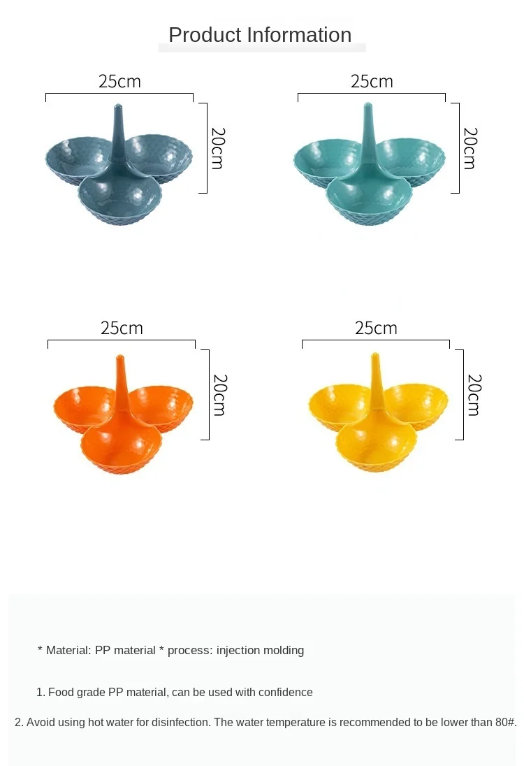 Three Baskets Fruit Plate Nut