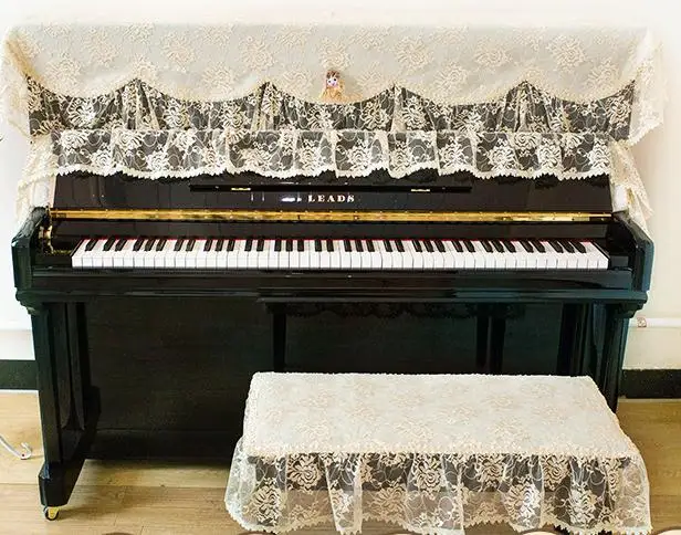 de piano capa de toalha pano dustproof para banco de piano