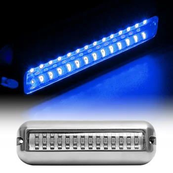

42LED Boat Transom Light Blue Pontoon Lamp Waterproof 80W With 2 X Screw
