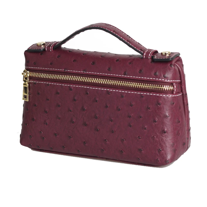 HIGHREAL Новая модная дизайнерская сумка из тисненой кожи страуса, переносная сумка, маленький клатч, дамская сумочка, кошелек