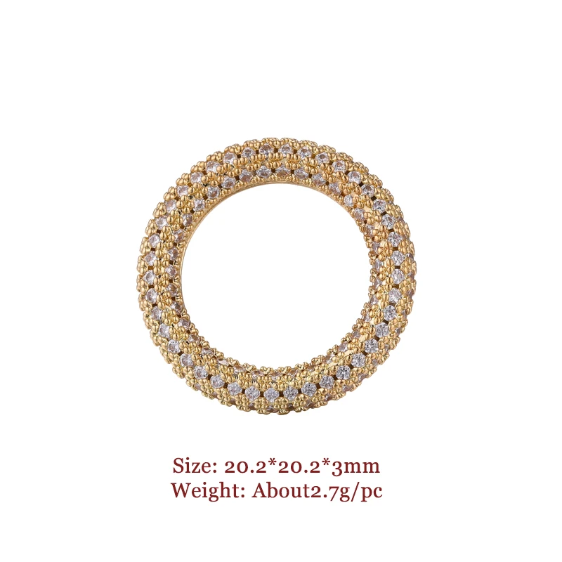 High Quality Pave Micro- Zircon Closed Circle Clasps DIY Jewelry Making Supplies Necklace Pendants Accessories