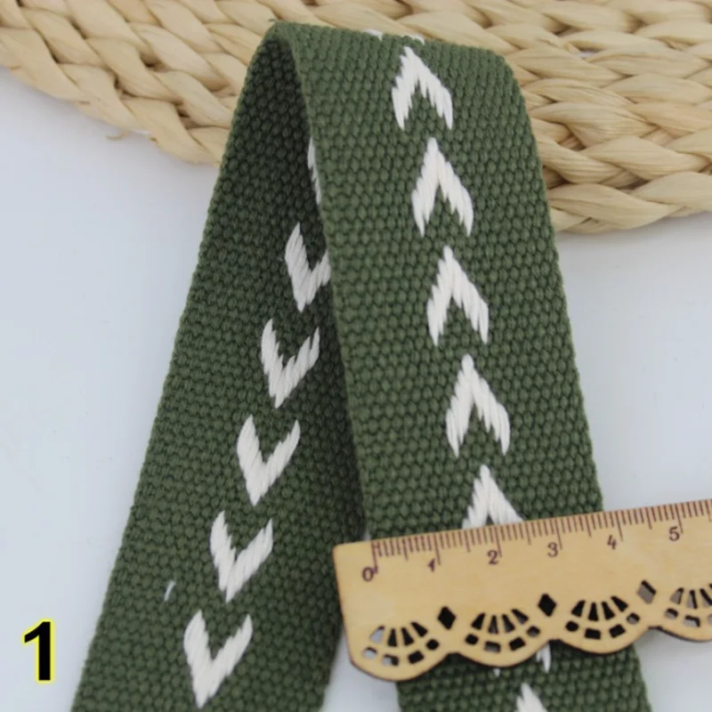 Canvas Webbing Belt HL 2 Yards 38MM Wide New Webbing Thickened Color Jacquard Canvas Cotton Belt Bags Shoes Hats Decorative Accessories canvas belt canvas ribbon belt canvas webbing belt
