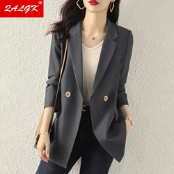 Mulheres jaqueta blazer outono 2021 novo coreano casual fino moda terno temperamento moda sólida cor all match roupas femininas