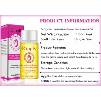 

Newly 20ml Hair Growth Thick Essential Oil Hair Scalp Care Treatment for Men Women CTN88