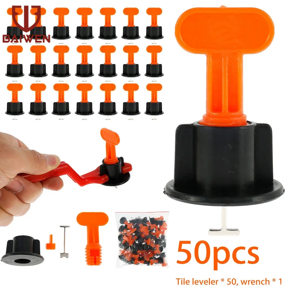 

51 Pack Level Wedges Tile Spacers for Flooring Wall Tile Spacer Carrelage Tile Leveling System Construction Tool Parts