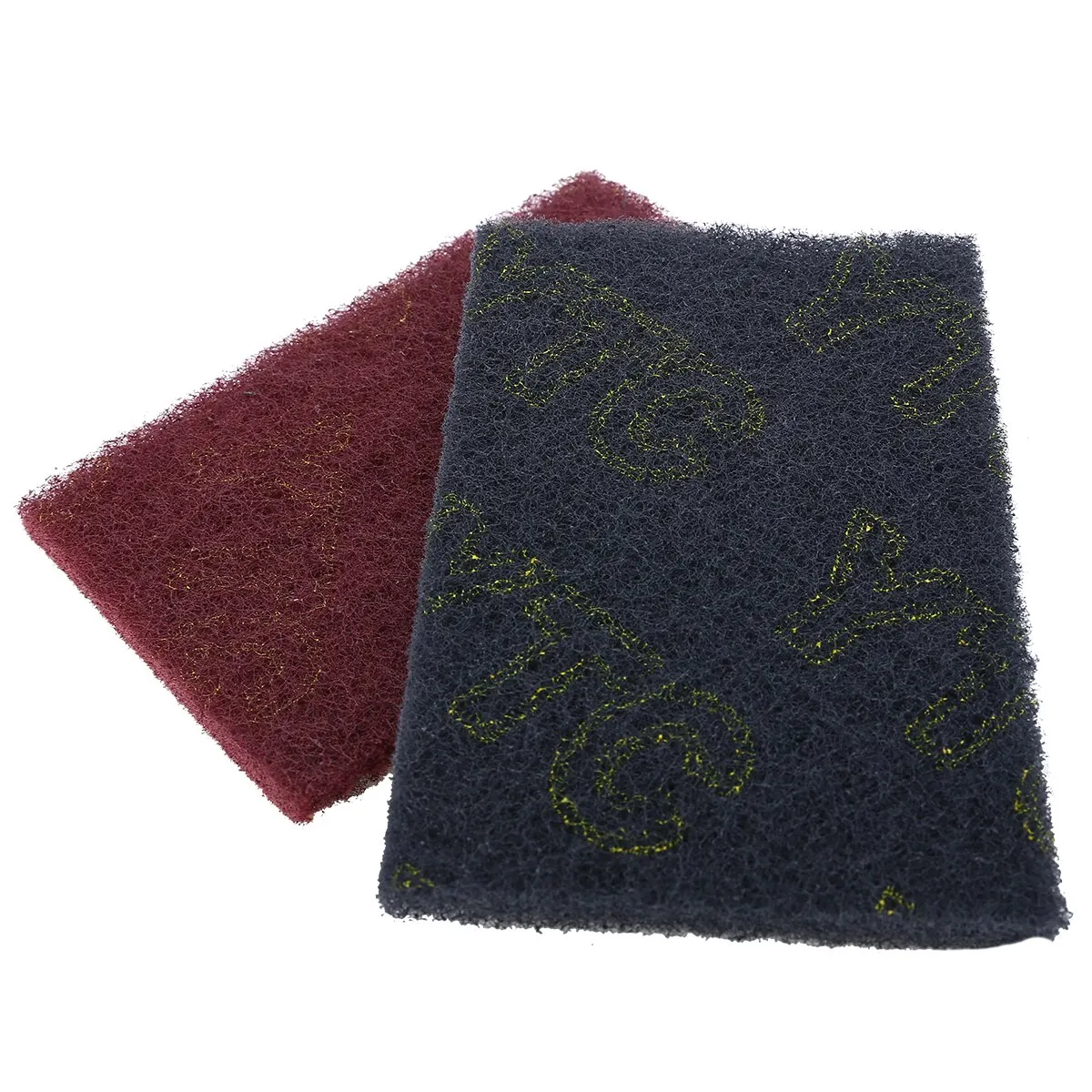 20Pcs 15 x 10 x 0.7cm Grey/Red Abrasive Finishing Fine Scotch Brite Pads Hand Sanding Grinding Pad For Kitchen Cleaning Tools