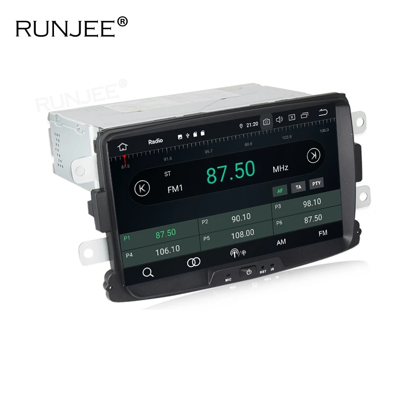 Najtaniej RUNJEE 8 cal PX6 Android 9 samochodowy odtwarzacz multimedialny dla Dacia Sandero Duster Renault Captur Lada Xray 2 Logan DVD GPS radio odtwarzacz