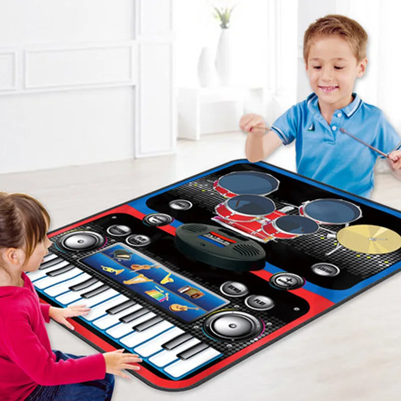 

Children Large Size Jazz Drum Kit yin le tan Electronic Toy Piano Pad-in-Blanket Musical Instrument Toy