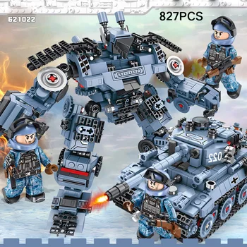 

military germany Panzerkampfwagen VI Ausf. E Tiger I batisbricks building block transformation robot ww2 army figures brick toys