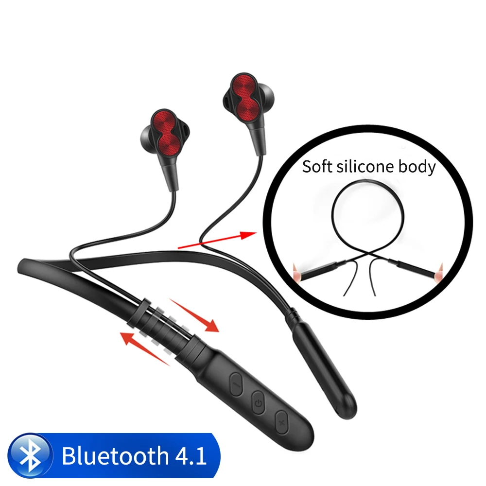 FBYEG наушники с шейным креплением, Bluetooth беспроводные наушники, бас Спортивная гарнитура, bluetooth наушники, стерео наушники с микрофоном для телефона
