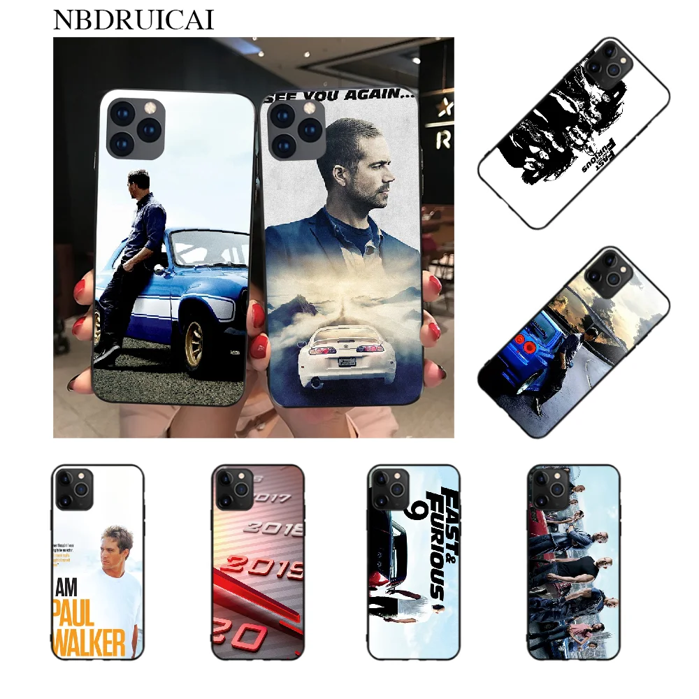 NBDRUICAI Paul Walker Fast Furious Bling Cute Phone Case for iPhone 11 pro XS MAX 8 7 6 6S Plus X 5S SE XR case | Мобильные телефоны
