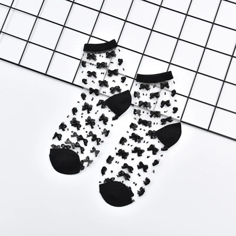 Женские модные уникальные дизайнерские сетчатые шелковые ультратонкие прозрачные носки летние носки с кристаллами - Цвет: C