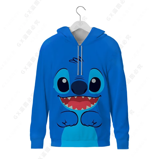 3D Printing Disney Lilo & Stitch Women's Sweatshirt Spring Fashion Boys and Girls Anime Hoodie Fall Harajuku Women's Super Dalia ABAGXAHY05