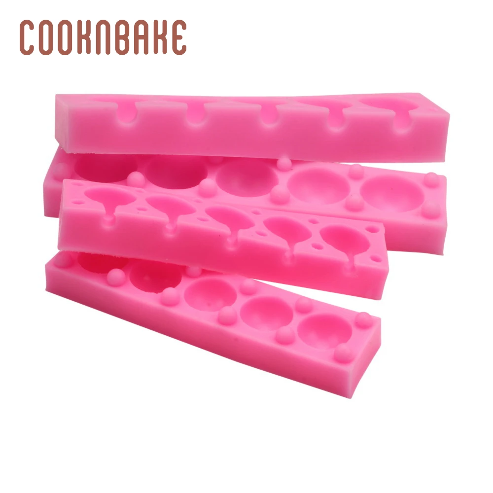 COOKNBAKE Silicone fondant Mold for lollipop Planet lollipop form Chocolate candy Cake Decoration Tool round sugar lolly form