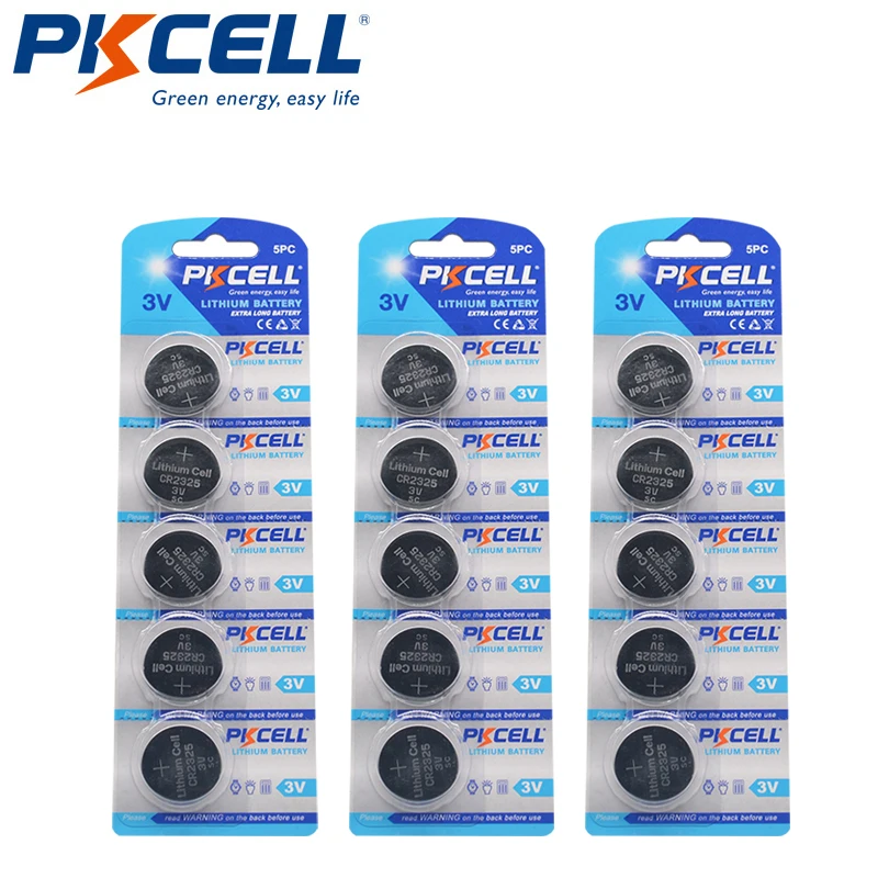 15Pcs / 3 카드 2325 3V 190mAh 용량 리튬 CR2325 배터리cr2325 battery3v lithium