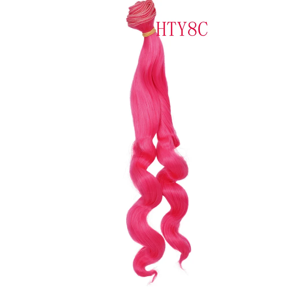 Russian DIY Doll Hair 25cm High Temperature Curly Hair for 1/3 1/4 1/6 BJD DIY Wavy Doll Hair Tree