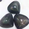 Natural Rainbow Obsidian Cat Eyes Quartz Crystal Heart Stones Healing Quartz Crystals And Minerals Specimen Decor Gift 5
