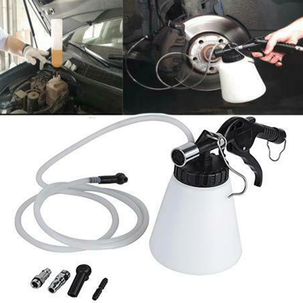 

Black White Auto Car Brake Clutch Bleeder Vacuum Exhaust Extractor Fluid Filling Adapter Plastic Adapters BSP Connector