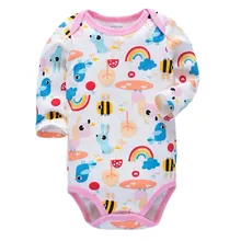 Одежда для маленьких девочек боди для новорожденных с длинными рукавами из хлопка, одежда для маленьких мальчиков 3, 6, 9, 12, 18, 24 месяцев