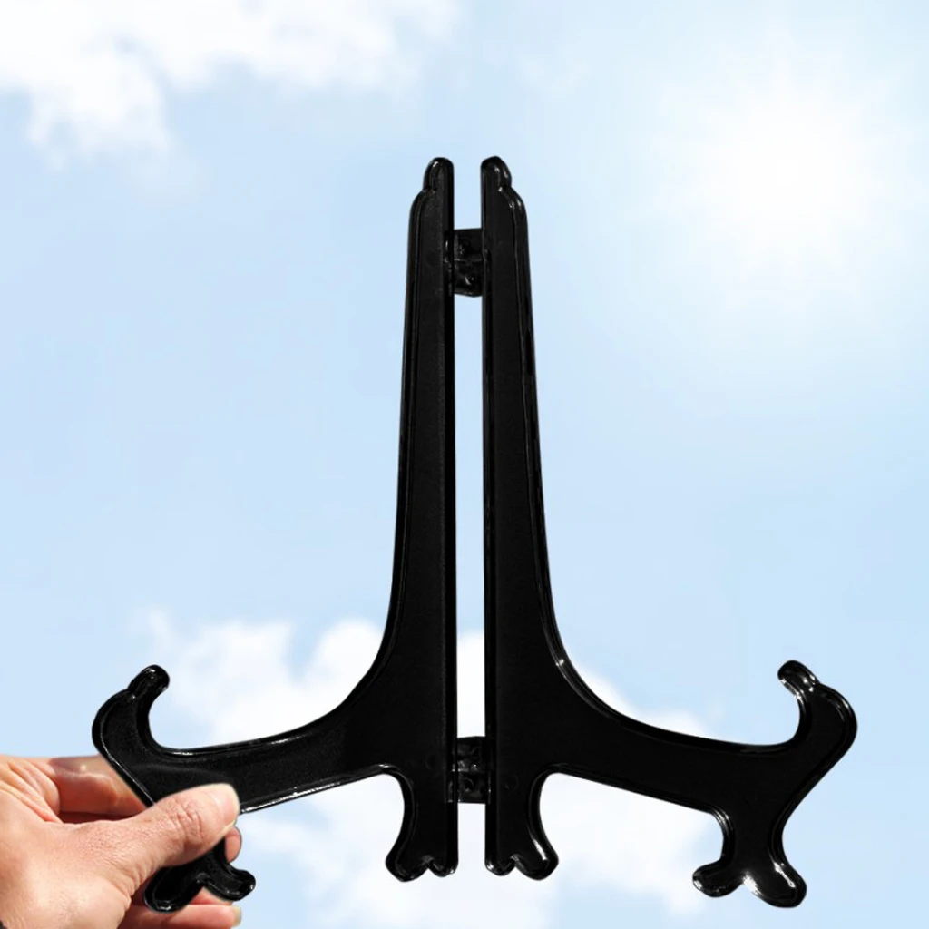 5pcs 4''-12'' Display Stand Black Easels Plate Display Photo Holder Stand Displays Picture Frames Cookbooks Decorative Plates
