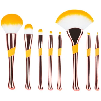 

8Pcs/set Makeup Brushes Set Plastic Handle Foundation Powder Brush Eyeshadow Makeup Brush Kit Women Facial Makeup Tool