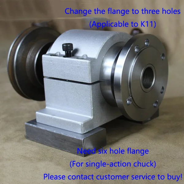 80/100/125/130/160 lathe spindle assembly, high-strength threaded flange, woodworking lathe head assembly
