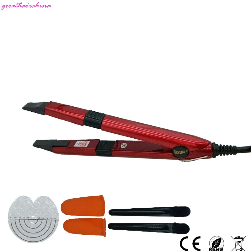 Newest Fashion Professional Mini LED Temp Control Hair Extension Iron Heat Keratin Fusion Connector Tools Hairdress 1 Pieces hair extension tool