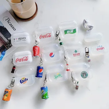 

Beverage For Airpods Pro Case protective cover Transparent soft TPU painted soft shell forApple Airpods 3rd generation cover