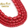 Imite les perles de tambour de corail rouge, perles d'espacement amples de haute qualité pour la fabrication de bijoux, accessoires de boucles d'oreilles de Bracelet à faire soi-même, brin de 15 pouces ► Photo 1/6
