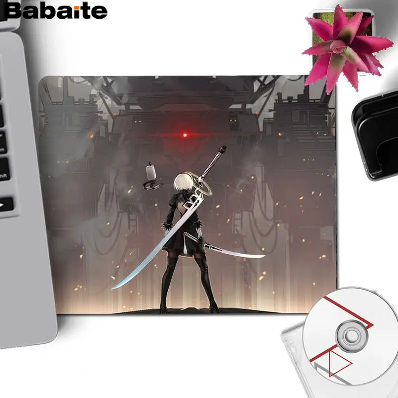 Lock Edge20x25cm Babaite забавные NieR Automata индивидуальные коврики для мыши компьютерный Аниме Коврик для мыши и ноутбука резиновый ПК компьютерный игровой коврик для мыши - Цвет: Lock Edge20x25cm